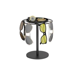 Pr&eacute;sentoir &Agrave; Lunettes De Soleil Avec Plateau Pour Bureau - Peut Contenir 10 Paires - Fer Noir - Neuf