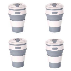 Gris Silicone Pliable Tasse De Voyage-Tasse De Camping - Neuf