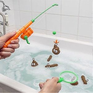 Jeu de p&ecirc;che flottant pour le bain, avec 12 flotteurs amusants, pour les tout-petits - Neuf