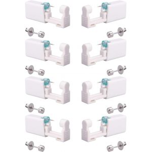 Kal-Lot De 8 Pistolet De Perçage À Oreille,Paquets Piercing D'oreille Jetable Avec Clous D'oreille,Kit De Piercing Sans Douleur Pour Filles Femmes Et Homme - Neuf