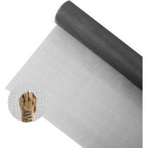 Moustiquaire de fenêtre découpable, 120 x 250 cm, filet à mouches en fibre de verre, utilisé pour protéger les fenêtres contre les insectes, lucarnes, salles de bains,Gris - Neuf