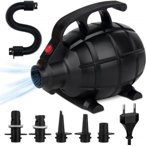 Chenquansarl-Pompe À Air Électrique, 600w Gonfleur Électrique Matelas Pompe, Pompe Électrique Avec 5 Buses Pour Anneau De Bain, Matelas Gonflables, Oreiller, Canapé, Bateau(2.1psi, Noir) - Neuf