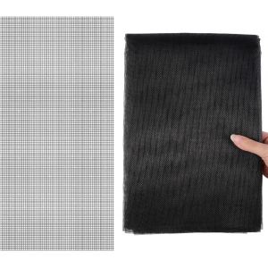 Wag-Moustiquaire Fibre De Verre, 120 X 250 Cm Rouleau Moustiquaire Au Metre, Découpable À La Dimension Souhaitée Pour Couvrir Les Fenêtres Pour Fenêtre, Porte De Balcon Et Salon, Noir - Neuf