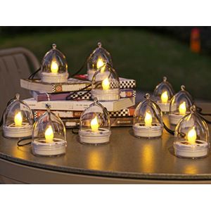 Lot de 6 bougies solaires sans flamme pour d&eacute;coration de jardin ext&eacute;rieur &iquest; Blanc - Neuf