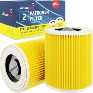 2X Cartouche Filtre Cartouche Aspirateur Filtre Pour Kärcher Wd3 Premium Wd2 Wd3 Wd3 Mv3 Wd3P Kit D'Extension Remplace 6.414-552.0, 6.414-772.0, 6.414-547.0[SSE7113188] - Neuf
