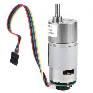 Grand moteur a engrenages de torsion avec encodeur 12/24 V, reducteur de vitesse (24 V 500 tr/min) - Neuf