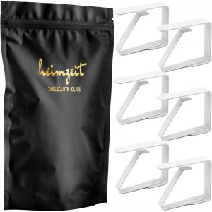 Sjzg-Pinces &Agrave; Nappe En Acier Inoxydable De Haute Qualit&eacute; [6 Pi&egrave;ces, 4 Cm] Couleur: Blanc, Pinces &Agrave; Nappe Pour L'ext&eacute;rieur Et L'int&eacute;rieur, Pinces Pour Tables D'une &Eacute;paisseur Maximale De 3 Cm - Neuf
