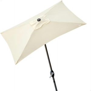 Ulteronixshop-Parasol Rectangulaire Pour Balcon, Parasol Terrasse, Parasol Terrasse Jardin, 200x120 Cm, Couleur Cr&egrave;me, M&acirc;t Aluminium, Jardin - Neuf