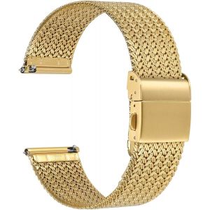 Kal-Elite Bracelet De Montre En Metal Pour Femme Et Homme, Maille Tissée, Acier Inoxydable 316l, Dégagement Rapide, Fermoir Pliable, Largeur De Bande 14mm, 16mm, 18mm, 20mm, 22mm - Neuf