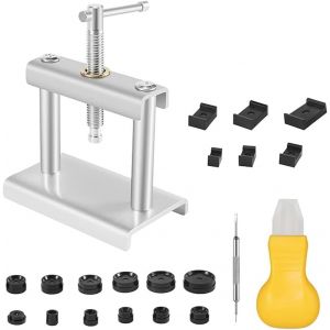Nbgcm-Kit D'outils D'horloger Pour Changement De Batterie - Kit De Presse De Montre - Support De Réparation - Kit D'outils D'horloger Avec Presse - Ouvre-Montre - Outil De Changement De Batterie, - Neuf