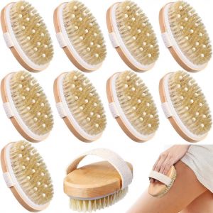 Lot De 10 Brosses A Sec Pour Le Brossage A Sec Du Corps Avec Picots De Massage - Neuf