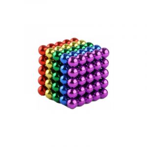 Boule Magnetique Ensemble Magique Aimant Cube Jouet De Construction Pour Soulagement Du Stress Melange 6 Couleurs Billes Magnetiques 5mm Aimants Puissants Pour Tableau Et Refrigerateur 216 Pieces Arc En Ciel - Neuf