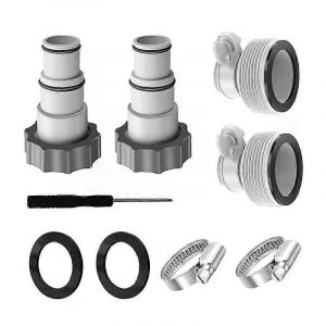 Adaptateur de tuyau de piscine avec collier pour pompes filet&eacute;es Intex Fit ARU X7XA - Neuf