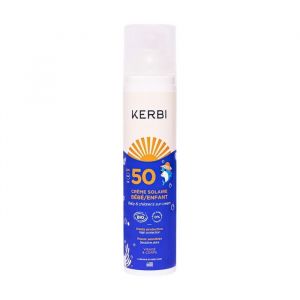 Cr&egrave;me Solaire B&eacute;b&eacute;/Enfant 100grs Kerbi Spf 50 - Neuf