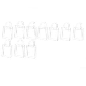 10PCS PVC transparent Sacs-Cadeaux avec des Poign&eacute;es en Plastique R&eacute;utilisable Envelopper le Sac Fourre-tout - Neuf