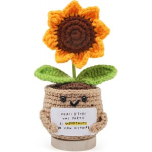 KALANKA-Pomme de Terre Positive au Crochet ¿ Positive Potato Fait Main ¿ Cadeau de Remerciement pour Collègue, Amie, Enseignante ¿ Anniversaire, Noël, Fête des Mères - Neuf