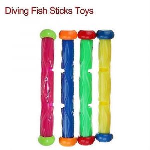 Ensemble de b&acirc;tons de plong&eacute;e pour enfants, jouet de plong&eacute;e pour piscine, jouet aquatique, torpille de plong&eacute;e avec tuba, coordination ?il-main-Ensemble de 4 pi&egrave;ces A07 - Neuf