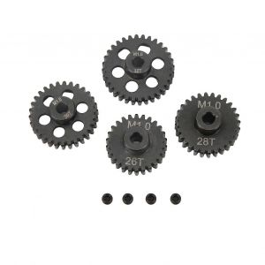2024RC Engrenage de moteur 26T 28T 30T 32T 25DP M1 5mm Ensemble de pignons de moteur RC en métal pour voitures 1/8 RC - Neuf