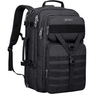 Sac À Dos De Voyage Pour Homme Grand Sac De Sport Convertible De 45L Adapté À Un Ordinateur Portable De 17 Pouces Approuvé Par Les Compagnies Aériennes (B688 Noir) - Neuf