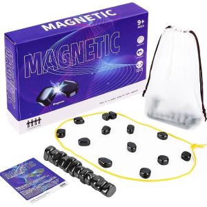 Eryi-Échiquier Magnétique - Jeu D'échecs De Combat Magnétique - Jeu D'échecs De Voyage Magnétique - Pour Réunion De Famille (2 Joueurs, À Partir De 6 Ans) - Neuf