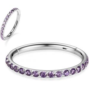 Kal-Piercings En Acier Chirurgical 316l Et Oxyde De Zirconium Pour Oreille Et Nez - Calibres 20, 18, 16, 14 - Anneaux Pour Homme Et Femme - Neuf