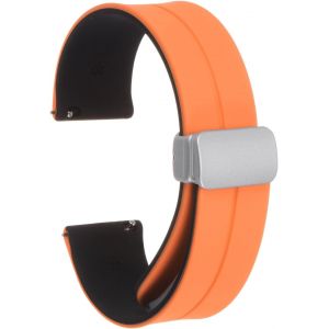 Kal-Bracelet De Montre Magn&eacute;tique En Silicone &Agrave; Changement Rapide - Bracelet De Rechange &Eacute;tanche Avec Boucle D&eacute;ployante En M&eacute;tal - Pour Homme Et Femme - Neuf
