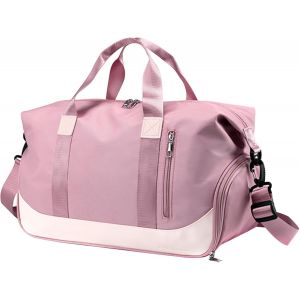 KALANKA-Sac de Voyage Femmes Hommes Sec Humide Séparé, Sac Sport Grand Imperméable Sac Weekend avec Compartiment Chaussures, Sac de Gym Sac à Main Bagage Cabin Fitness Workout Randonnée Camping Yoga - Neuf