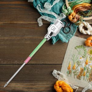 Outil de broderie DIY, stylo a point, poincon a point, epingles a point, accessoires d'aiguille a coudre a la main (10#) - Neuf