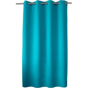 Eryi-Rideau Obscurcissant Avec ?illets Argentés, Bleu Turquoise, 140x180cm, 100% Polyester, Tissu Certifié Oeko-Tex, Collection Réglisse - Neuf