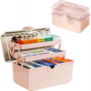 Lbgwp60-Boîte De Rangement Multi-U S À 3 Étagères De 35 Cm, Grande Boîte De Rangement Portable, Boîtes De Rangement Pour Petites Pièces, Accessoires De Cheveux Et Cosmétiques, Organisateur De - Neuf