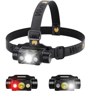Meimie-Lampe Frontale Led Hd50 Avec 4000 Lumens, Lampe Frontale Led De Type C Avec 9 Modes De Luminosité, Lampe De Poche Super Lumineuse Ipx8 Étanche, Utilisée Pour La Course De Nuit, Le Jogging, Le - Neuf