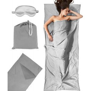 Wqd-Drap De Sac De Couchage Coton Avec Fermeture Éclair Continue, 2in1 Confort Léger Sac De Couchage, Couverture De Voyage Xl - Sac De Couchage D'é Té Doublure Drap Intérieur - Neuf