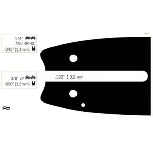 Guide Chaine Tronçonneuse Stihl 30cm 3/8" Lp .050 (1,3mm). - Neuf