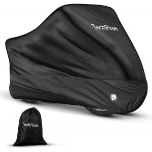 Asfasfq-Housse Vélo Pour 2 Vélos, Bâche Velo Extérieur Etanche 210d Oxford Anti-Vent, Poussière, Uv, Portable, Impermeable Protection Pour Vélos Et Trottinettes Électriques/Vtt, (220x110x95cm-Noir) - Neuf