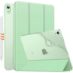 Coque Pour Ipad Air 11 Pouces 7e/6e Génération M3/M2 2025/2024,Ipad Air 5e/4e Gén 10,9"" 2022/2020,Coque Arrière Translucide Givrée Tpu,Auto Réveil/Sommeil,Vert - Neuf