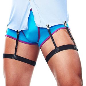 Cale&ccedil;ons De Chemise Ajustables Pour Homme, Sangles Flexibles Avec Pinces Anti-D&eacute;rapantes Pour Le Travail Et Le Quotidien, Confortables Et Pratiques - Neuf