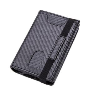 Porte-Cartes Antivol Rfid-Alliage D'aluminium En Fibre De Carbone,Noir Fibre De Carbone Noire - Neuf