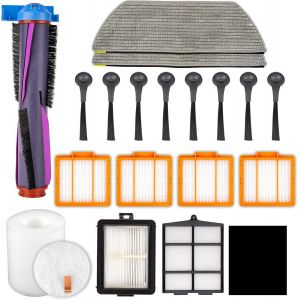 (19 Pièces) Av2800Zeeuwh Pièces De Rechange Pour Aspirateurs Robots Shark Av2800Zeeuwh, Rv2800Yeeu, Rv2800Zeeu Brosses À Rouleaux, Filtres Hepa, Filtre En Mousse, Brosses Latérales[SSE7113158] - Neuf