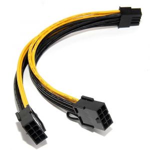 18AWG 8Pin &agrave; Dual 8Bin (6 + 2) C&acirc;ble d'alimentation GPU C&acirc;ble d'alimentation pour K80 M40 M60 P40 P100 ,20CM - Neuf
