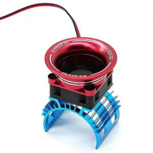 Couvercle de dissipateur thermique de moteur + ventilateur de refroidissement pour A959-B 144001 124019 1/8 1/10 RC voiture 540 550 3650 Taille Dissipateur de chaleur de moteur - Neuf