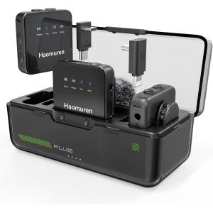 Lot De 2 Microphones Cravate Sans Fil, Compatibles Avec Iphone, Android, Appareil Photo, Ipad, Tablette, Pc, Suppression Du Bruit, &Eacute;cho, Micro Bluetooth Pour Enregistrement Vid&eacute;o, Streaming, - Neuf