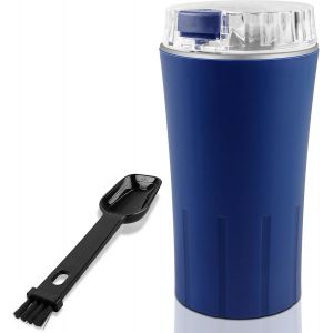 KALANKA-Moulin À Café Électrique: Moulin À Café 300W, Moulin A Cafe Electrique Avec Lames en Acier Inoxydable, Coffee Grinder, Broyeur Cafe Grain Multifonctionnel pour Grains Épices Noix Poivre Herbe - Neuf