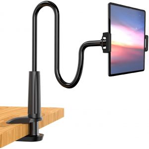 Kalanka-Support Tablette Avec Col De Cygne De, Noir, Support Universelle, Porte Tablette, Pour Ipad Iphone Series/Nintendo Switch/Tablettes Samsung/Mediapad/Kindle Et Plus - Neuf