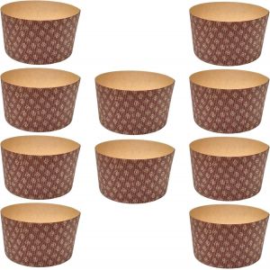 Moule &Agrave; Panettone Premium De Qualit&eacute; 1 Kg (10pcs)-Rev&ecirc;tements De Panettone Professionnels En Papier Ondul&eacute; Pure Cellulose Au Micro-Ondes Con&ccedil;us Pour Panettone,R&eacute;sistants &Agrave; La Chaleur 220&deg;C - Neuf