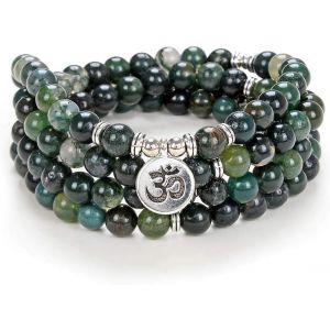 Eryi-Yoga Symbole 8mm Mala Perles Bracelet 108 Spirituel Collier Méditation Accessoires Bijoux Pour Femmes Hommes Cadeaux - Neuf