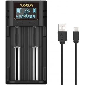 Chargeur,Chargeurs de Piles Chargeur de Batterie Accu Chargeur pour 20700 22700 26700 16340 17650 17670 Batterie avec Carte de Protection PCB - Neuf