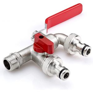 Robinet de jardin avec raccord de tuyau 3/4"" Robinet double antigel pour machine à laver le jardin - Neuf