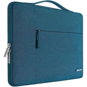 13-14 Pouces Housse Pour Ordinateur Portable,13,3 Pouces Avec Poignée,Compatible Avec Macbook Air/Pro 13/Pro14,Hp,Dell,Asus,Lenovo,Sacoche Multifonction En Polyester,Deep Teal - Neuf