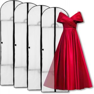 Mevronisshop-Housse Robe De Mari&eacute;e 4 Pi&egrave;ces Blanc Housse Vetement Longue Avce Zip 60x180cm Housses &Agrave; V&ecirc;tements,Pour Manteau,Robes,Robe De Soir&eacute;e,Robe De Mari&eacute;e,Costume - Neuf