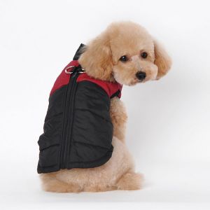 Petite Veste Imperméable Pour Chien Veste D'hiver Épaissie Matelassée Doudoune Pour Chien Animal Chiot Vêtements (Rouge M) - Neuf